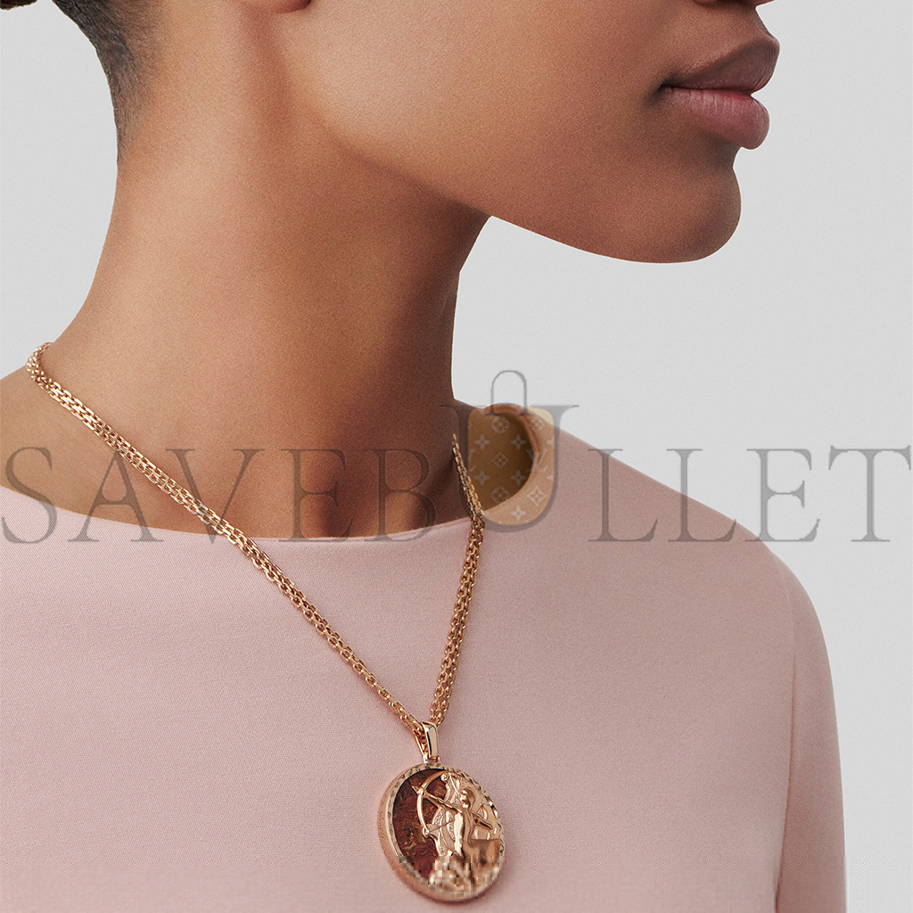 V*N CL*F arpels zodiaque long necklace sagittarii (sagittarius) - rose gold, pietersite  vcarp9r700